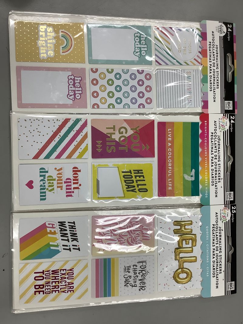 The happy planner NIP journaling stickers 3 pack multi