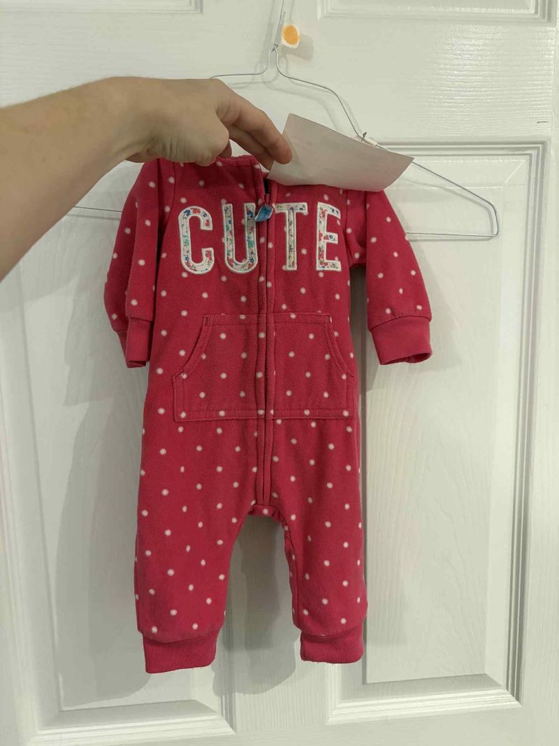 3M Pink Cute polka dot jumpsuit  3 Months