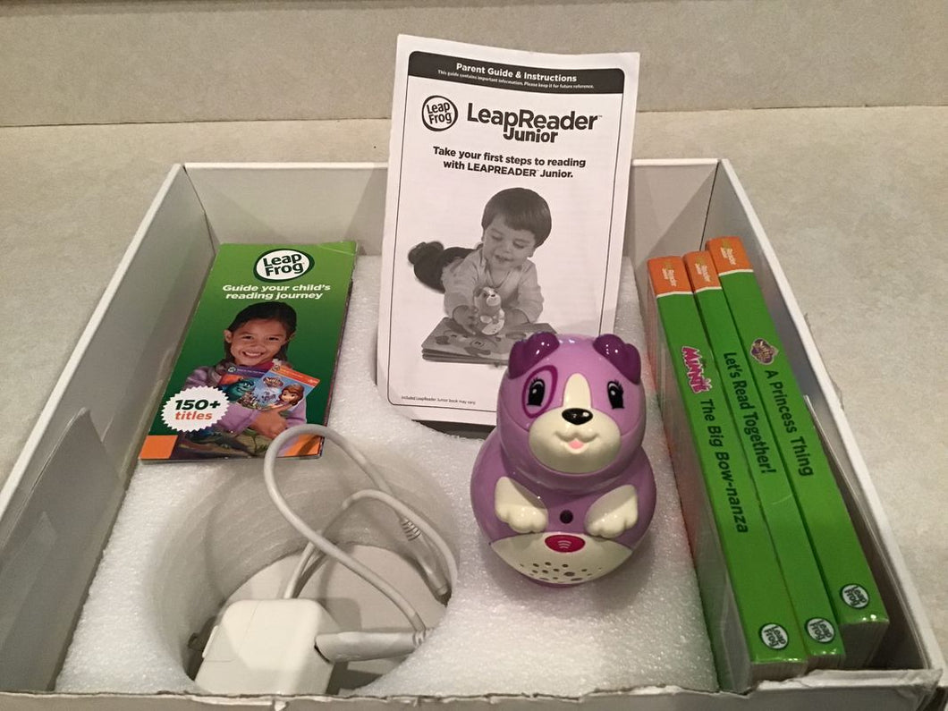 Leap Frog Leap Reader Junior-1 Book Pal & 3 Books Leap Frog Junior-1 Book Pal Reader & 3 Books Educational
