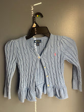 Load image into Gallery viewer, Polo Ralph Lauren Blue button up sweater 4T
