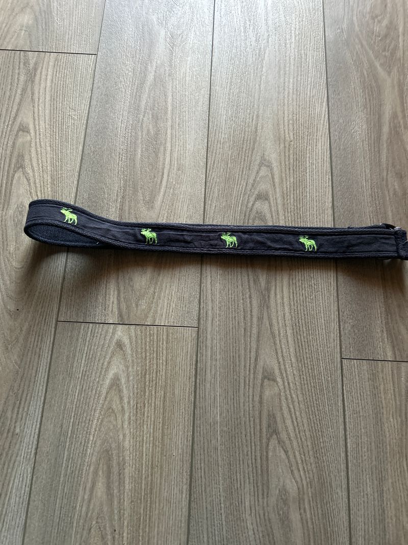 Abercrombie Belt, navy and bright green 14