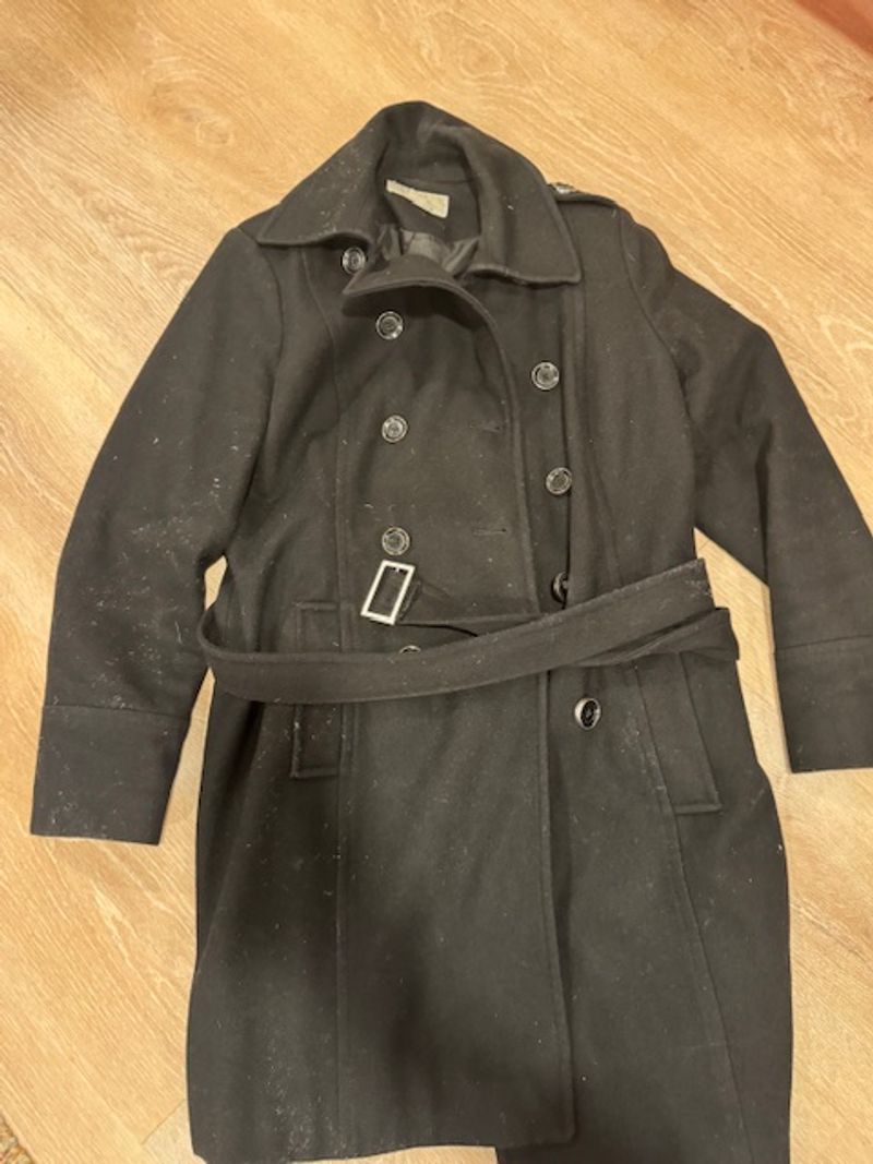 Michael Kors Black Peacoat, Size 10 Michael Kors Black Peacoat, double breasted with belt Women's - L