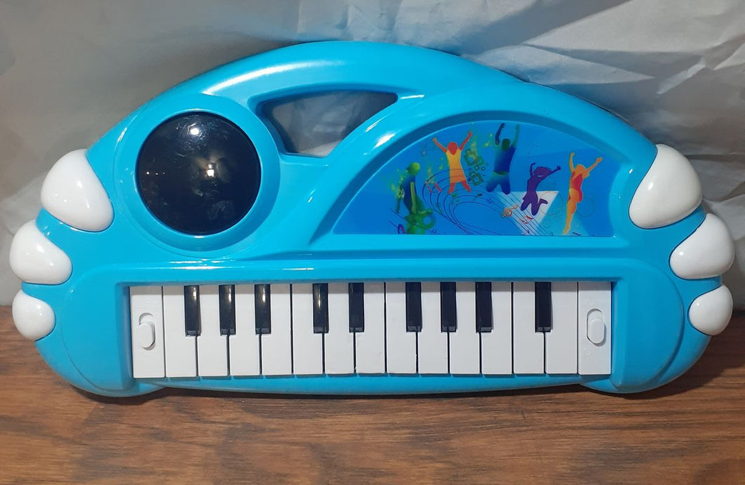 musical piano light blue and white Pretend Toy