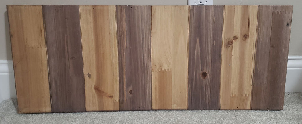 Wooden craft board with hangers on back 12x30 inches