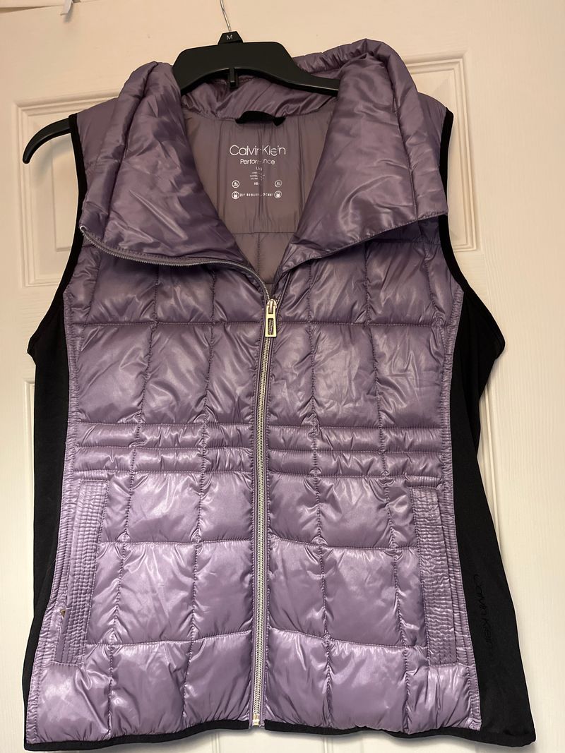Calvin Klein Purple puff vest Women's - L