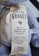 Load image into Gallery viewer, Demdaco Growl Pal Plush Like new Friendly monster lavender gray- Let&#39;s be brave! Plush Toys
