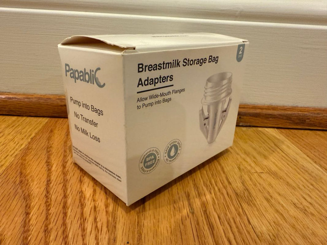 Breastmilk Storage Bag Adapters pump from wide mouth flange directly into bag, NIB