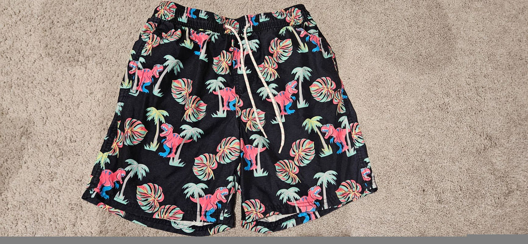 No Boundaries Pink t-rex print swim trunks Men's - S