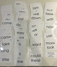 Load image into Gallery viewer, SIGHT WORD Flash Cards Qty of 130 - laminated too! FABULOUS for K and 1st - additional 30 to original order Educational
