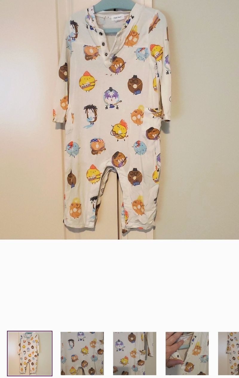 Angel Dear 6-12m rocking donuts bamboo pj 9 Months