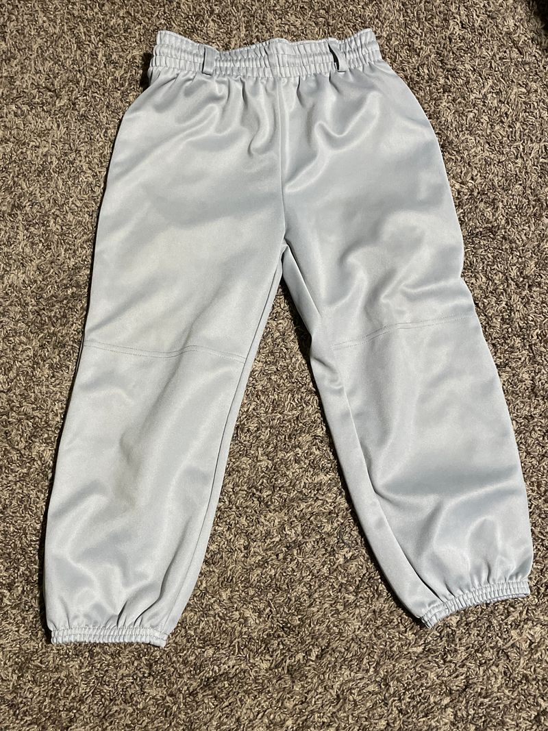 Grey Baseball pants Y L shorter style