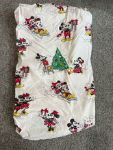 Load image into Gallery viewer, Pottery Barn Kids Mickey Minnie Christmas Excellent condition crib sheet Crib
