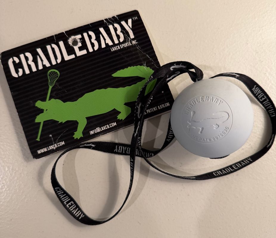 CradleBaby for new Lacrosse player Our last name is sharpied out!  Hardly used!
