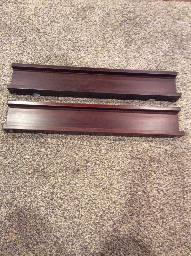 2 wall hanging shelves espresso brown 23 in length Wall hanging shelves espresso brown