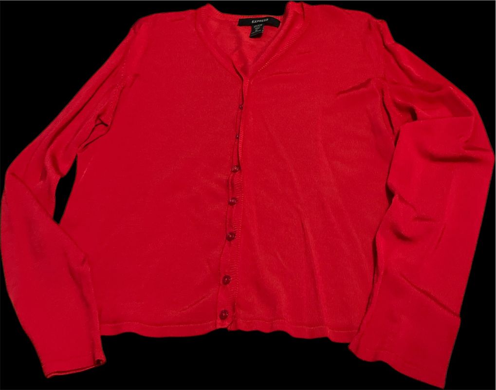 Express Red sweater cover up Women's - XL