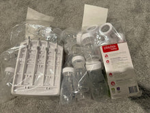 Load image into Gallery viewer, Huge lot of over 20 Playtex drop in bottles Includes large small liners and drying rack
