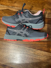 Load image into Gallery viewer, ASICS Gel EUC - worn once, gray and fluorescent orange 10 (Adult)
