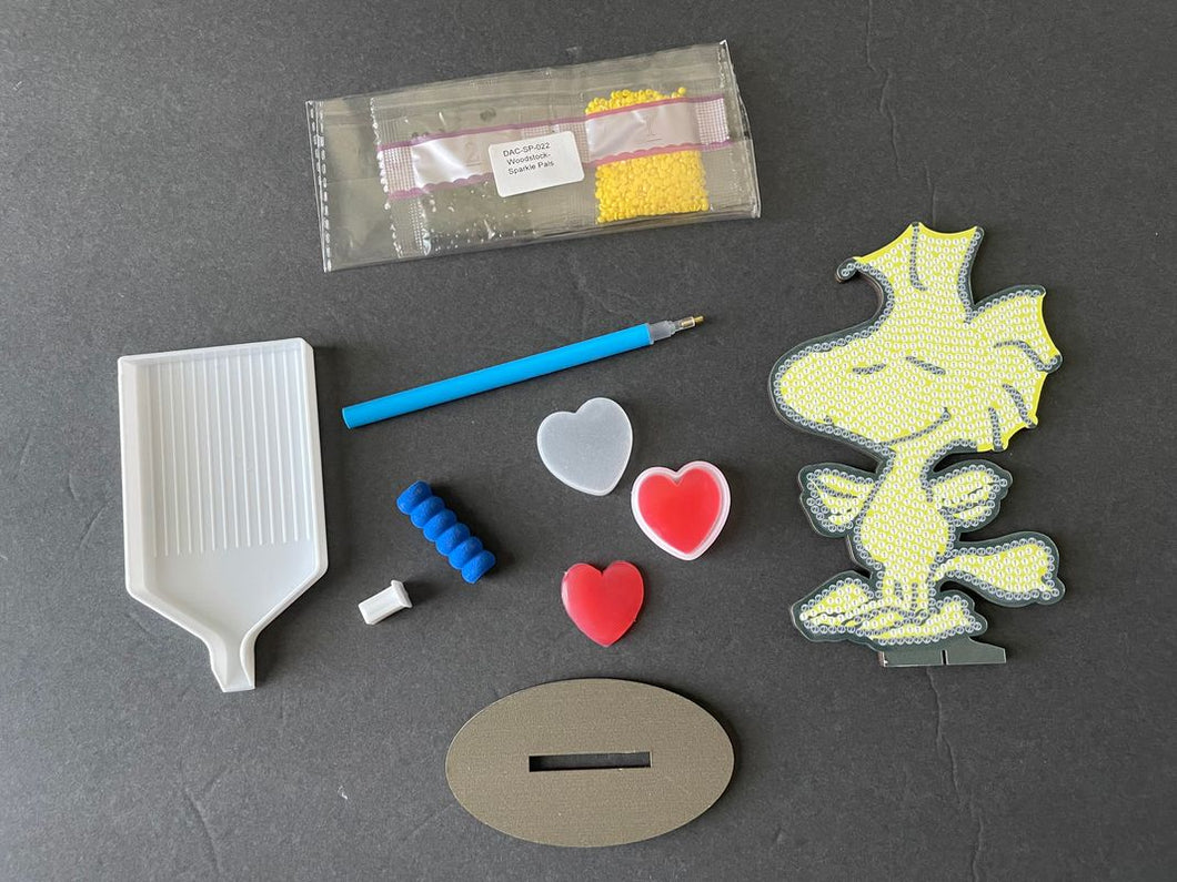 NWOT - Diamond Painting - Woodstock Wooden stand up figure