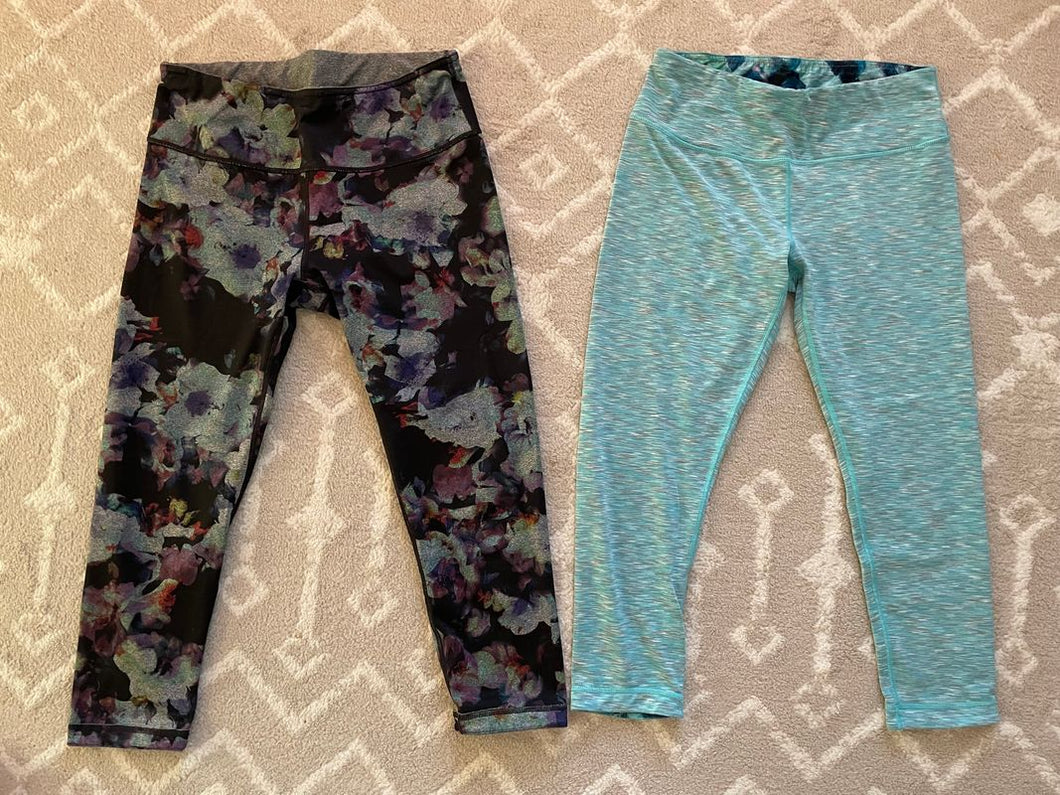 90 degrees Two pair of reversible Capri leggings Women's - S