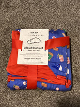 Load image into Gallery viewer, Little sleepies NWT large cloud baseball blanket Toddler

