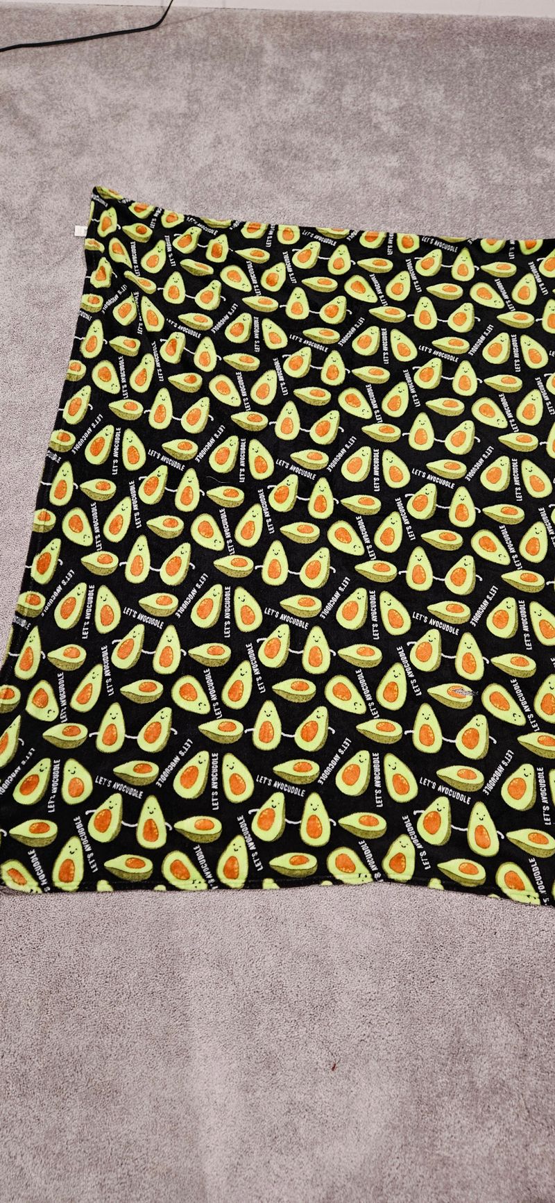 Unknown Black minky fleece 