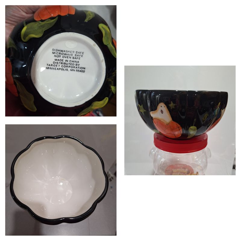 Target Ceramic Ghost & Pumpkin Bowl 6.5