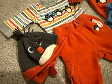 Load image into Gallery viewer, Gymboree 5 pc set Penguin fleece plus tops and hat Newborn
