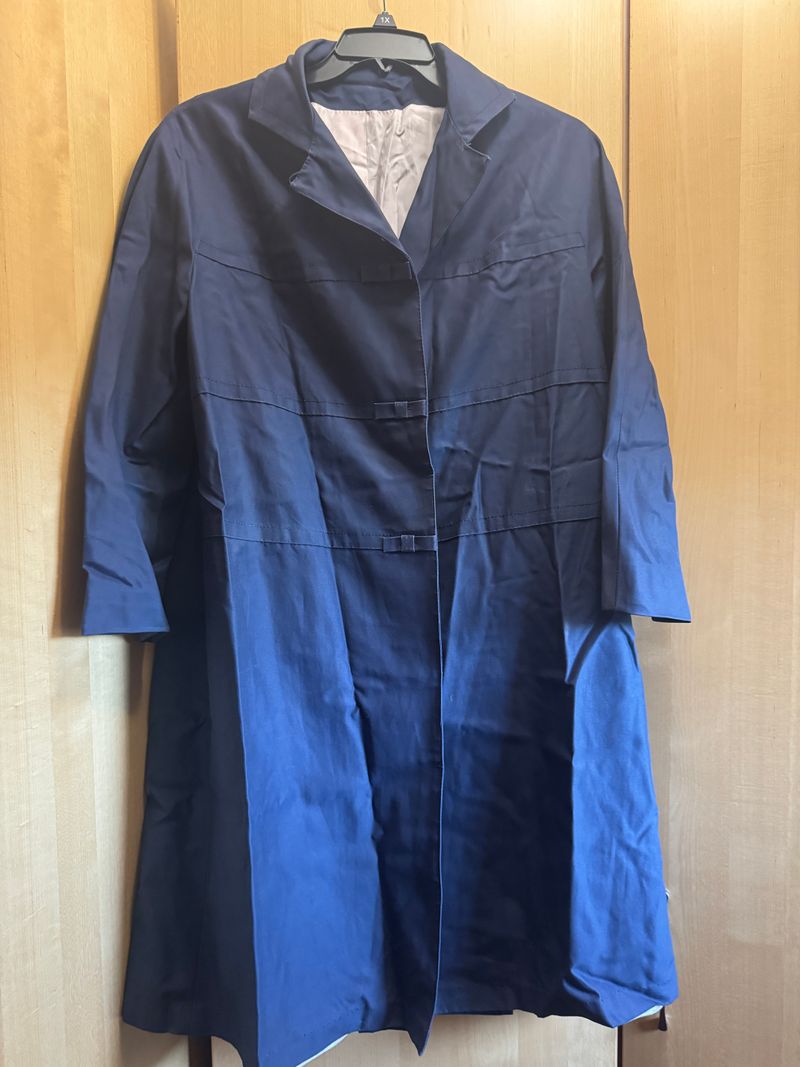 Vintage 1960s Lanson Vintage Navy blue raincoat Women's - L