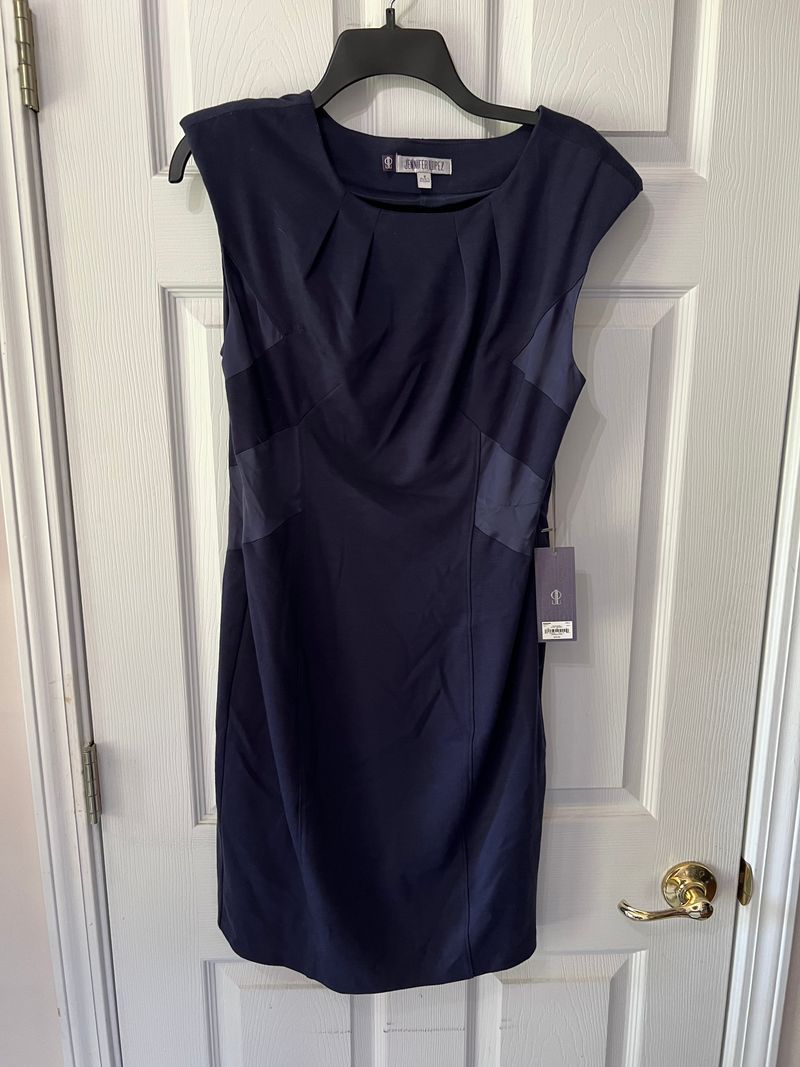 J Lo brand from Kohls Navy blue dress Side zip, size 8, NWT, never worn SMR Women's 8
