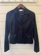 Load image into Gallery viewer, to the max black velvet jacket size 10 on tag, with buttons and lots of detail Women&#39;s - M
