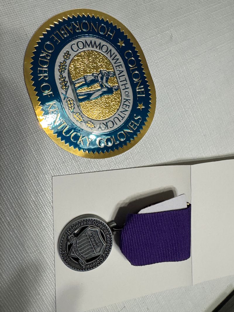 KY Colonels Purple ribbon and sticker KY Colonels