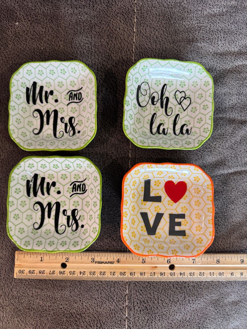 4 Personalized Ring dishes 3inch ring dishes