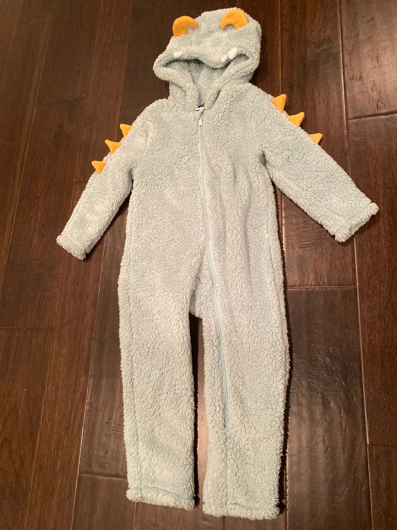 Old Navy Monster costume, Sherpa fleece zipper onesie, hooded 4T