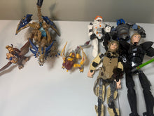 Load image into Gallery viewer, Lego bionacle set Inc 4 Star Wars figures 3 animals and random pieces and a bin labeled! Building
