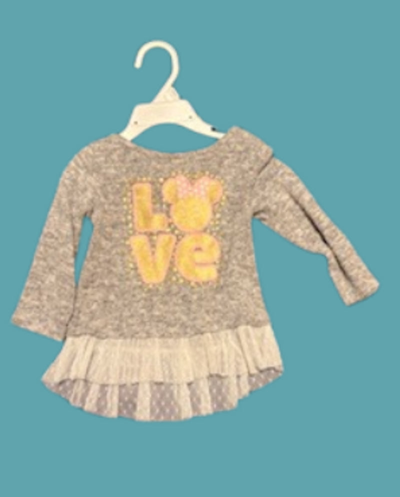 Disney Minnie Mouse Love Shirt 12 Months