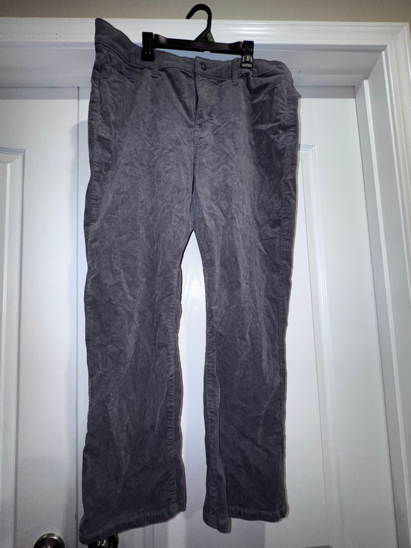 St Johnsons bay gray cuduroy pants 16P Women's 16