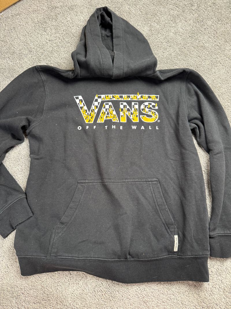 Vans Youth large black hoodie logo 12