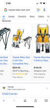 Load image into Gallery viewer, Topeak Baby Bike Seat II without Rack EUC Rack sold separately. Manual included. max rider weight 48.5lb
