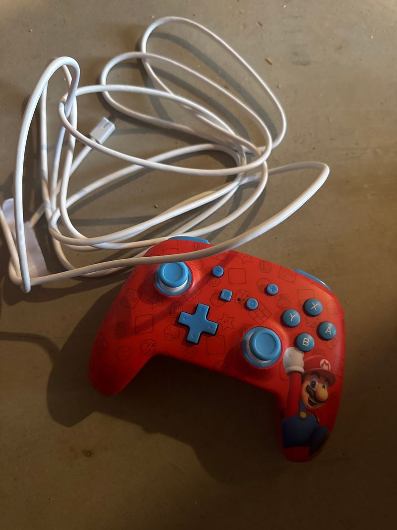PowerA Mario switch controller and cord