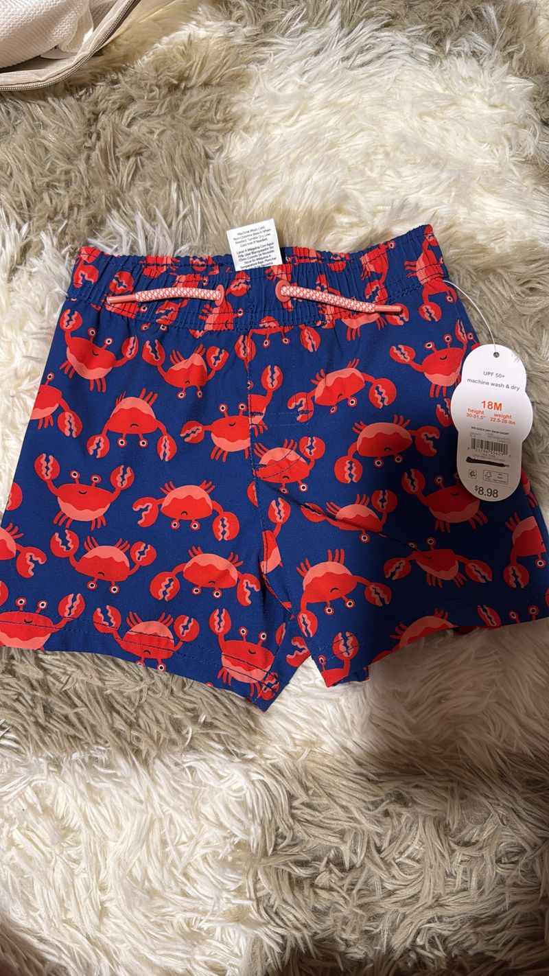 Walmart NWT swim shorts 18 Months