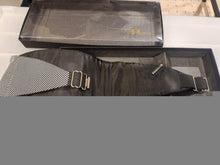 Load image into Gallery viewer, Louis Roth Cumberbun/tie, blk/gray, new Men&#39;s - M
