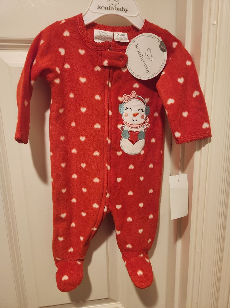 Koala Red fleece 1 pc 0-3 mos, new Newborn