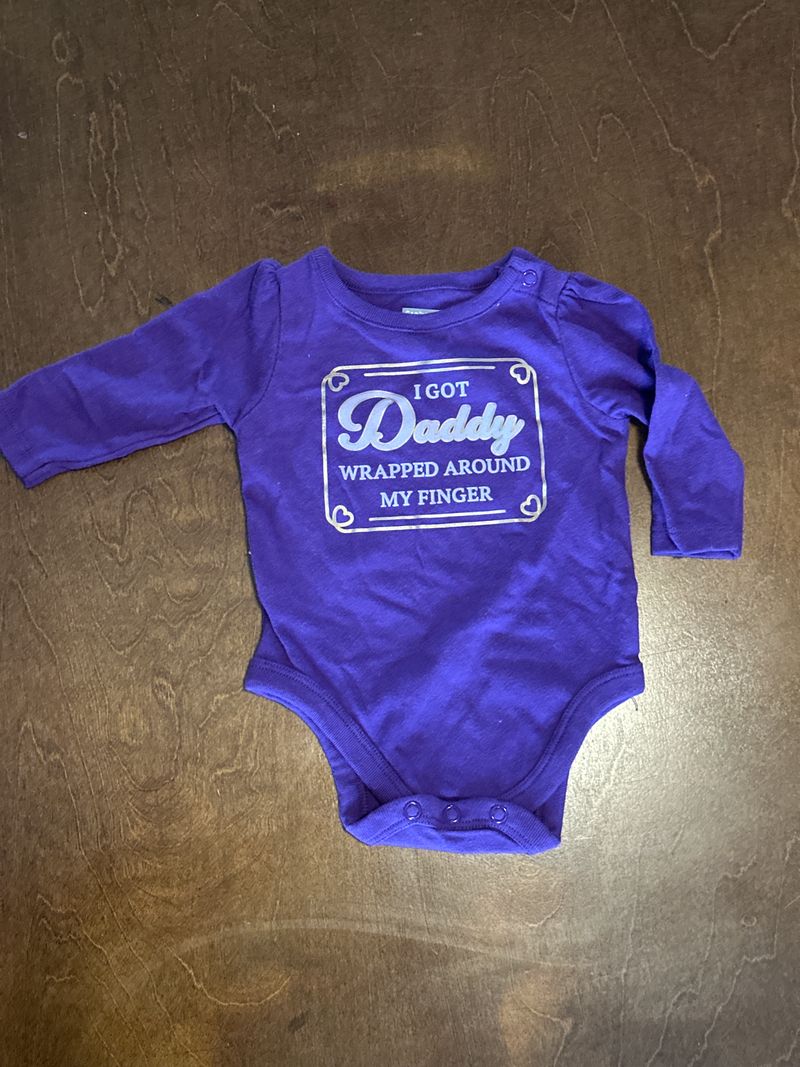 0-3 month long sleeve onesie 0-3 month purple long sleeve onesie Newborn