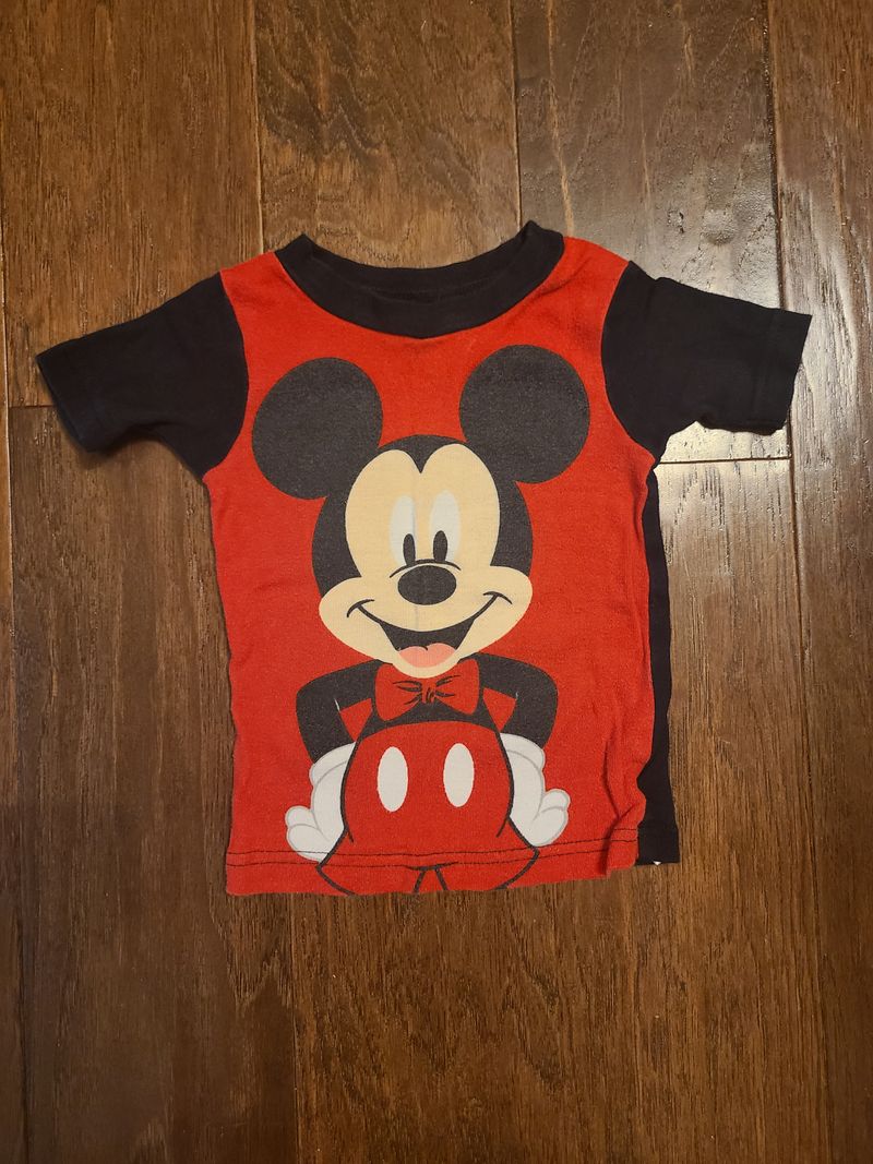 Disney Baby, Mickey Mouse, short sleeve pajama top 24 Months
