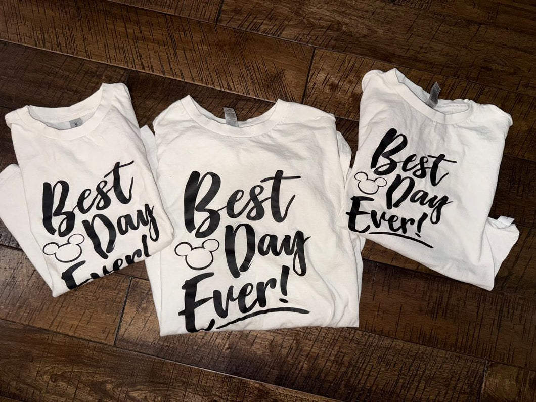 Disney custom tees XL adult and med/XS kids