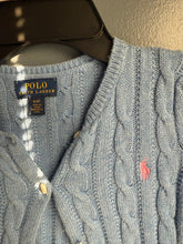 Load image into Gallery viewer, Polo Ralph Lauren Blue button up sweater 4T
