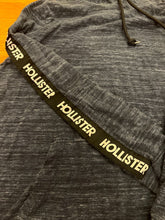 Load image into Gallery viewer, Hollister Hooded shirt with Hollister on sleeves , navy Men&#39;s - S
