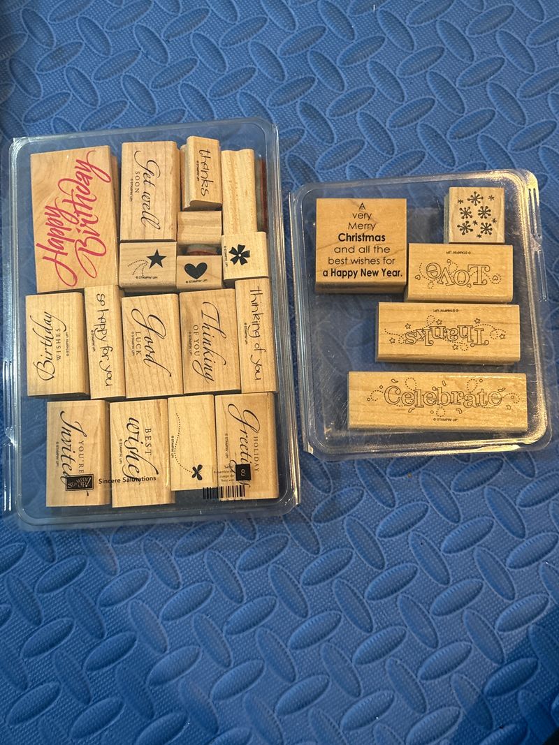 Stampin Up 22 Stampin Up holiday and message greetings stamps