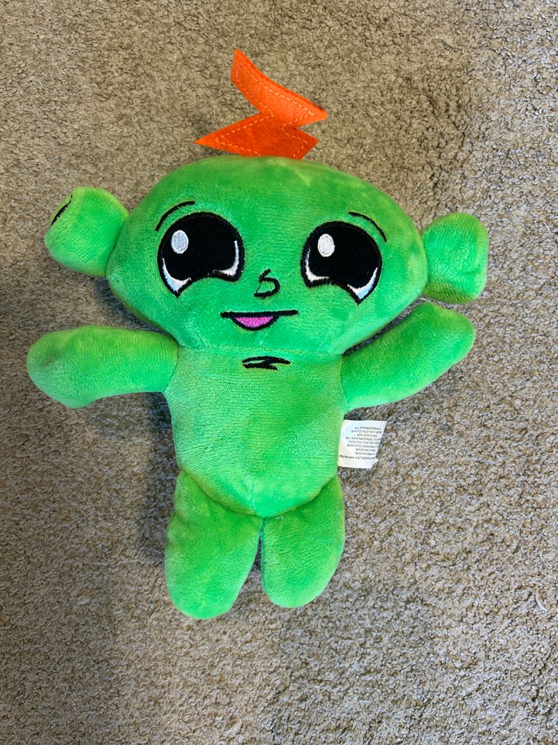 Alien Green Alien with Orange Lightning Bolt Plush Toys