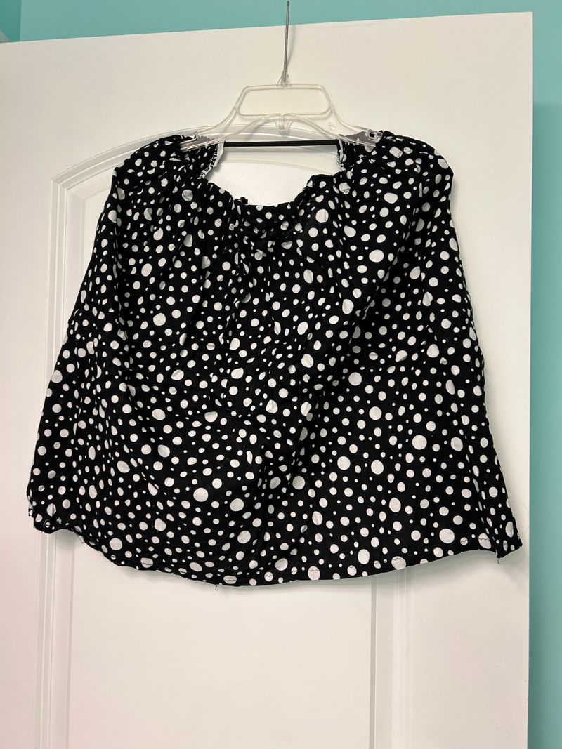 Nursing Covers Black with White Polka Dots Nursing Cover